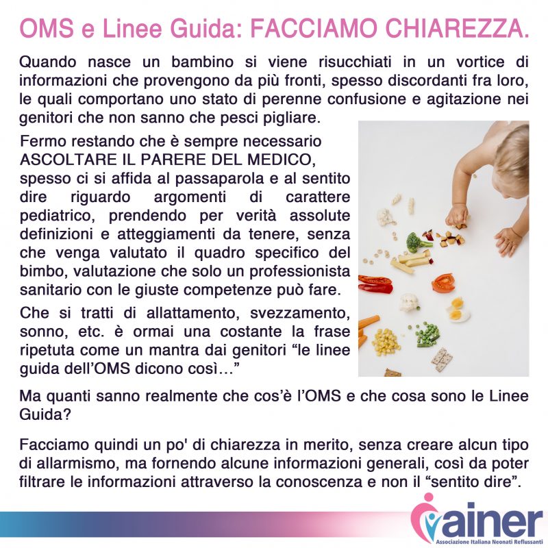 AINER Informa: L’OMS e Le linee guida
